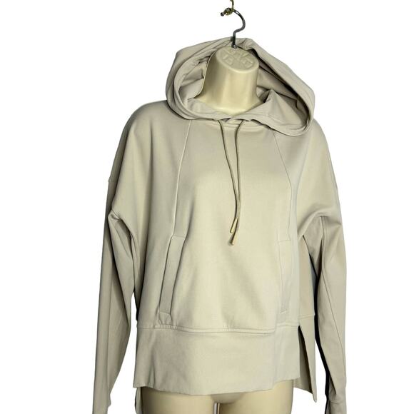 Athleta Mission Hoodie Drawstring Abalone Grey Hi Low Casual Size XS - Picture 2 of 10
